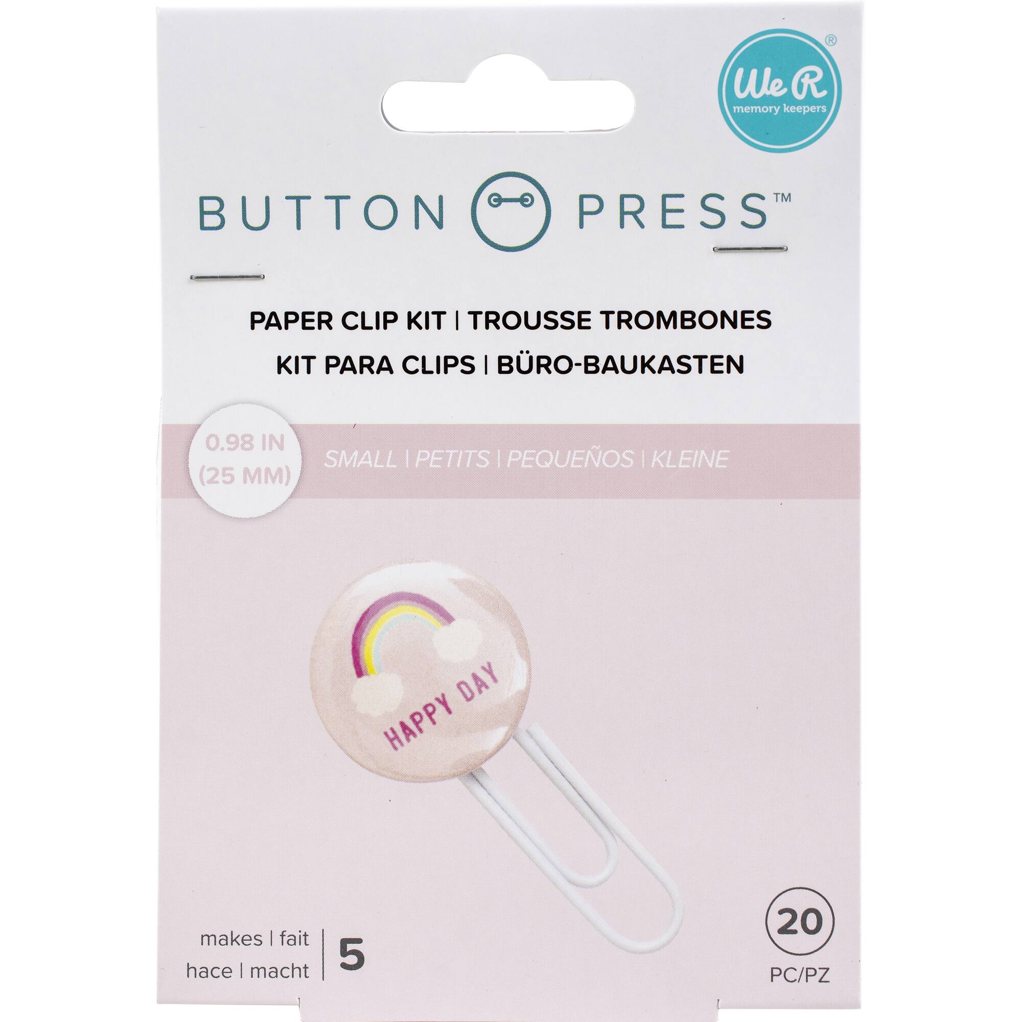 We R Memory Keepers® Button Press™ Paper Clip Backers Kit, Makes 5